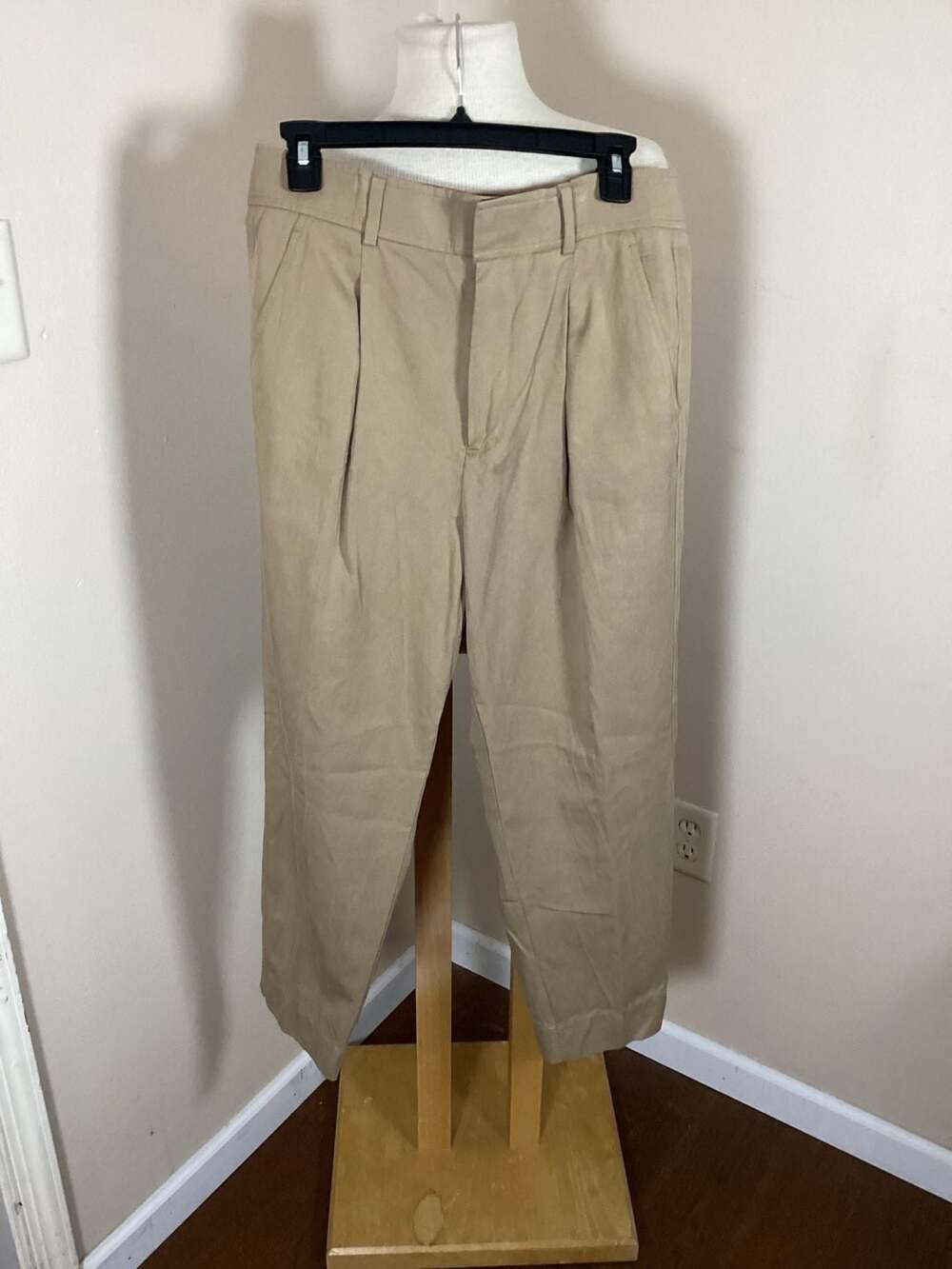 Everlane The Way-High Drape Pant in Khaki Size 8